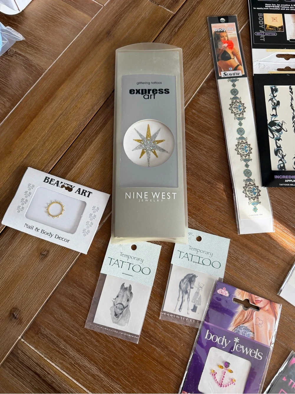Vintage Y2K Body Art Tattoo Lot Swarovski Victoria’s Secret Crystal Visions NOS